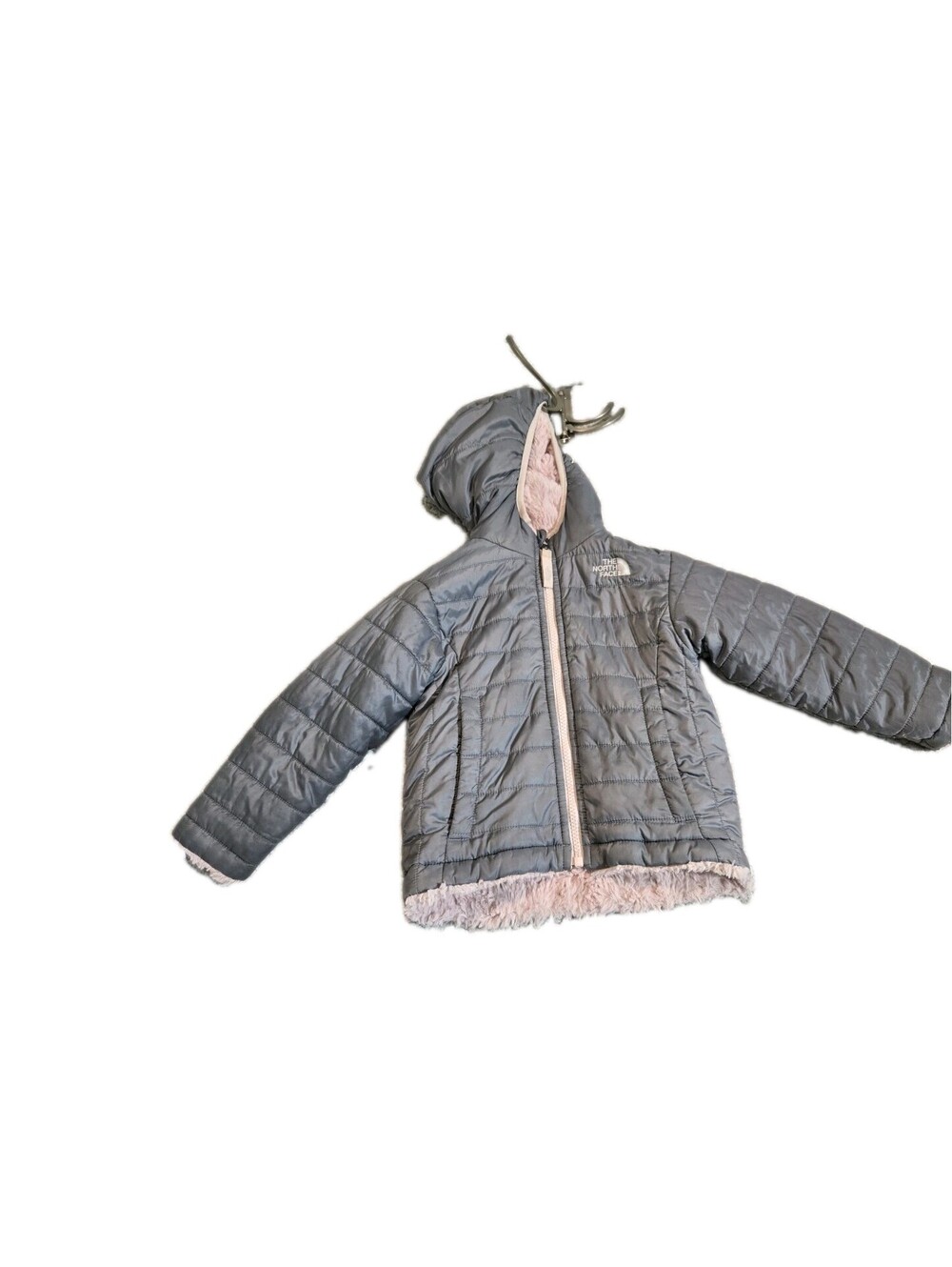 the north face jacket sz 2t Girls Reversible Mossbud Swirl Pink Gray